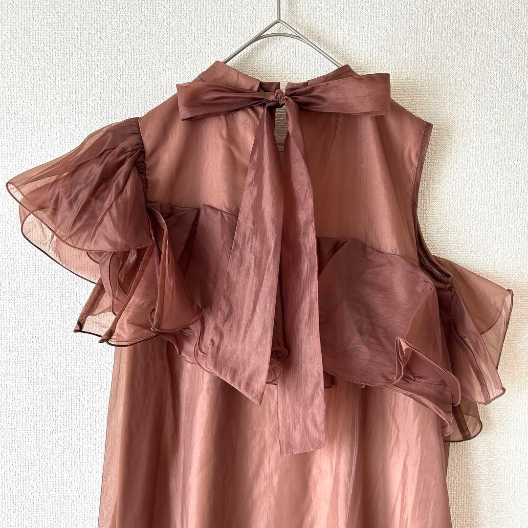 新品✨ドリードール パーティードレス アシンメトリーフリル バルーン M 結婚式