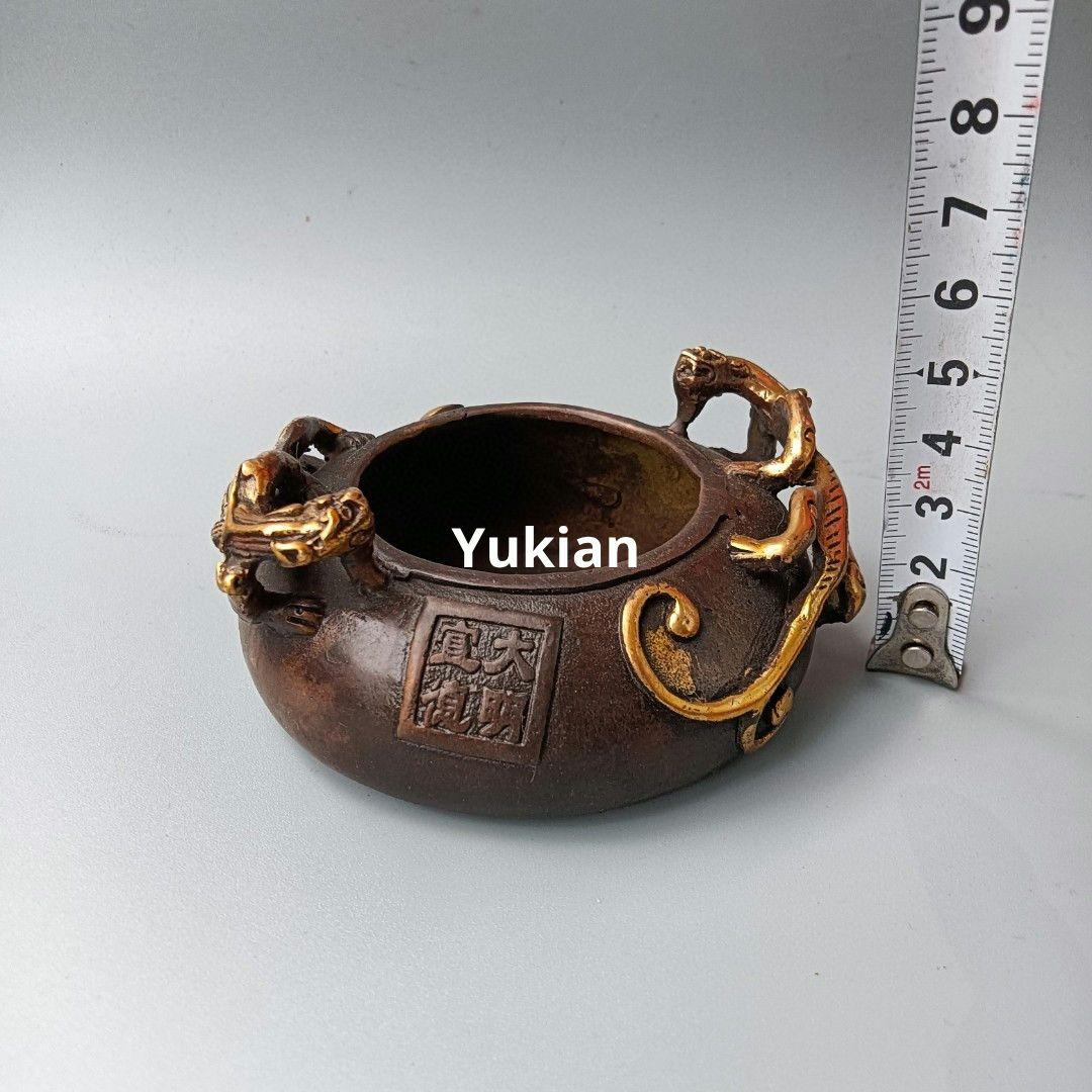 ヴィンテージ 通販ホビー・楽器・アート - 銅製 双龍耳灰皿 筆洗 書