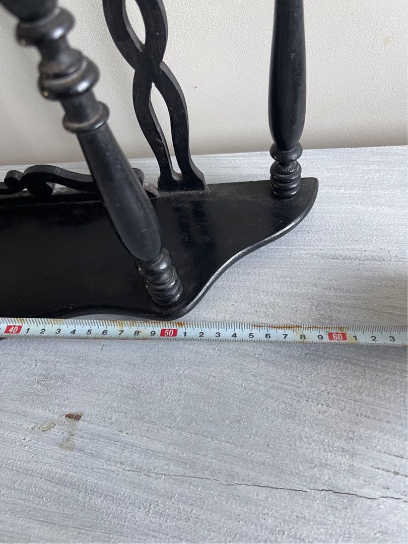 き21】80 フランスアンティーク 黒 ナポレオンシェルフ ブラック