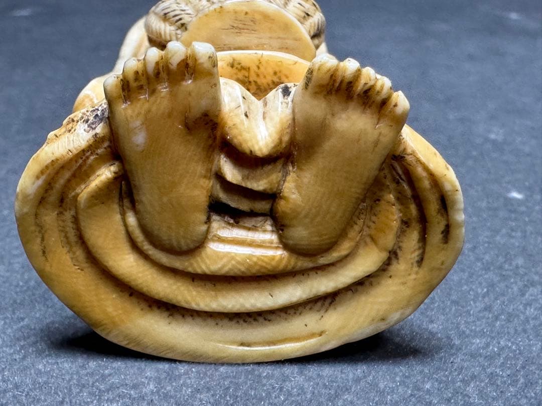 極上置物時代物元禄美人天然素材アンティーク和彫骨董飾り物古美術品