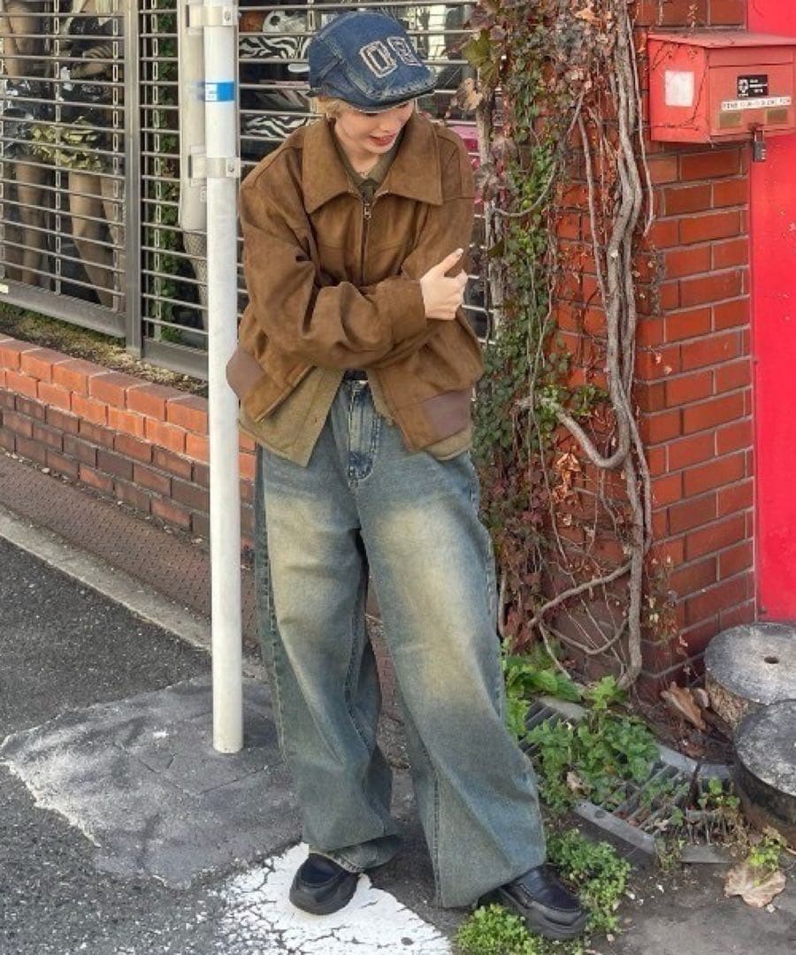 Chikashitsu+ チカシツプラス fake suede blouson