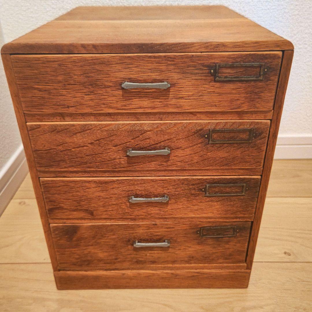 リペア済 美品 4段小引き出し 昭和レトロ アンティーク 引き出し 年代物