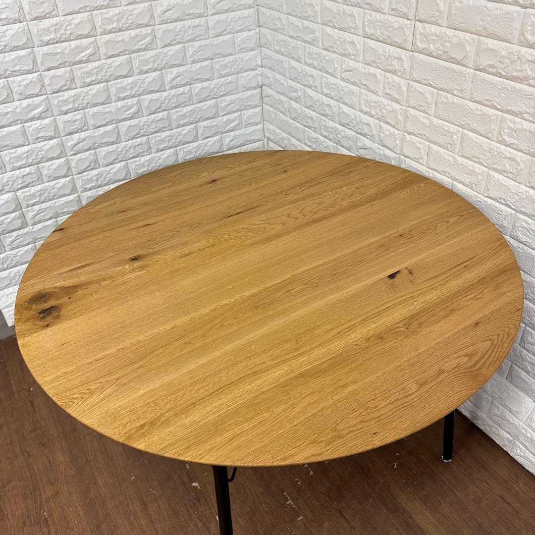 極美品　関家具　円形　木製ダイニングテーブル　送料無料　ミース