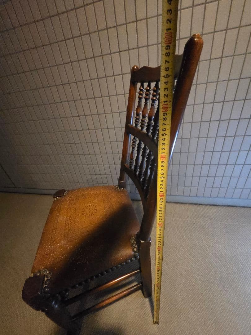 希少 セオドア アレクサンダー？ 木製スピンドルバック椅子 高さ約100cm