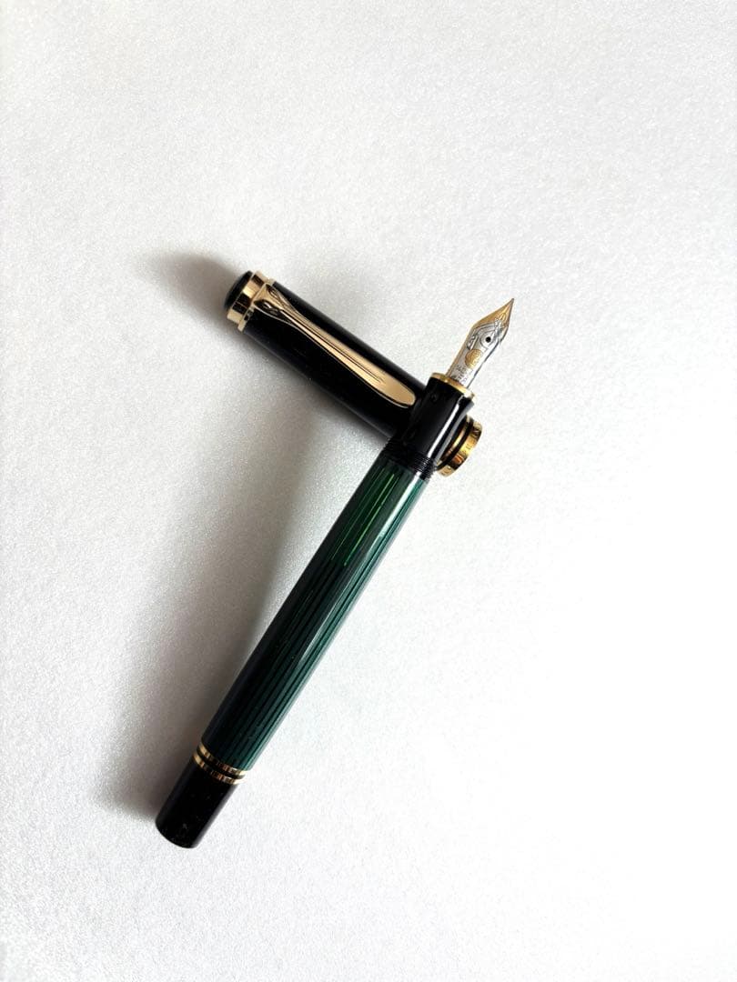 美品】 ペリカン スーべレーン M400 EFニブ グリーン ストライプ 緑