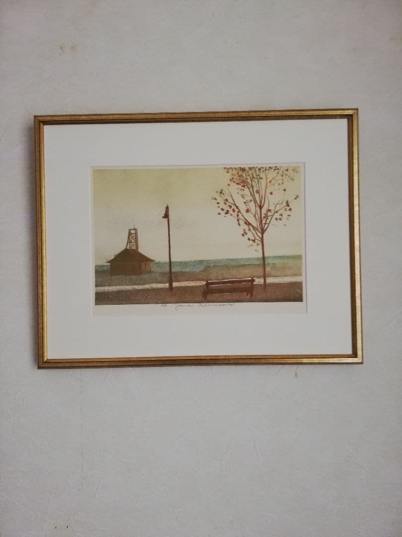 アート579 「浜辺(サンフランシスコ)」 チェコのリトグラフ(石版画