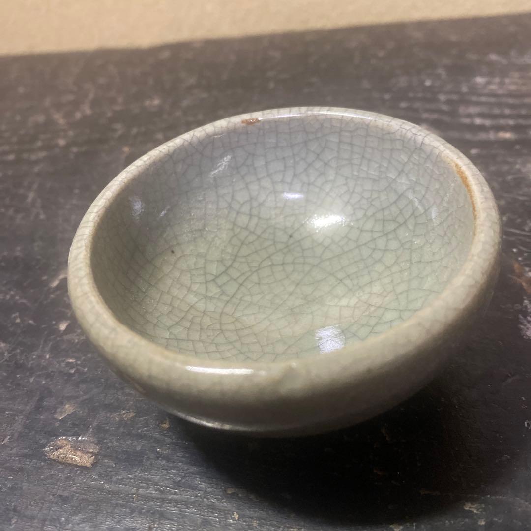 中国古玩ヒビ焼盃　7cm4cm