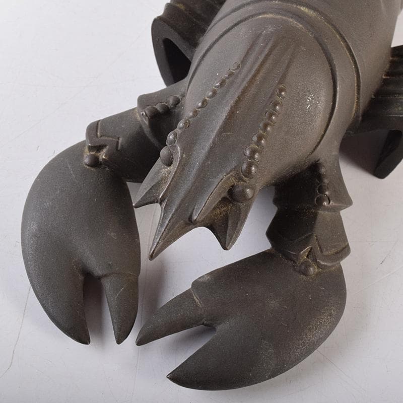 ブロンズ　海老　ロブスター　紙鎮　置物　在銘　約476g　M　R8551