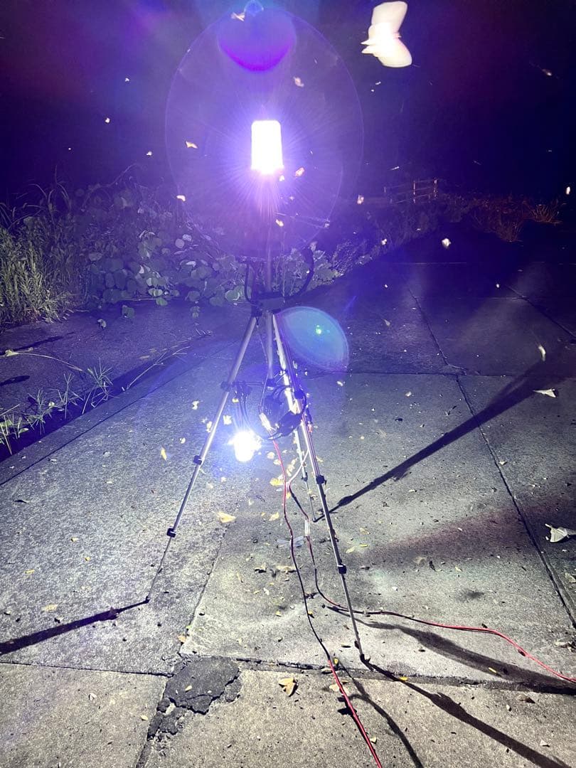 灯火採集三脚型ライトトラップHID 100w 紫外線放出加工済