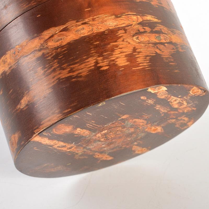 茶道具　中出松峰作　桜蒔絵　桜皮中次　棗　共箱　V　6604