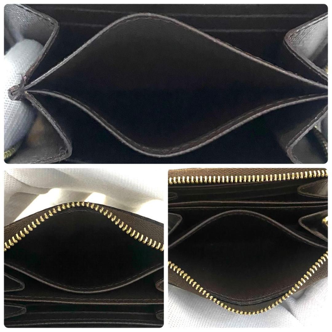 ルイ ヴィトン◎パース ダミエ エベヌ ラウンドファスナー 小銭入れ 茶色