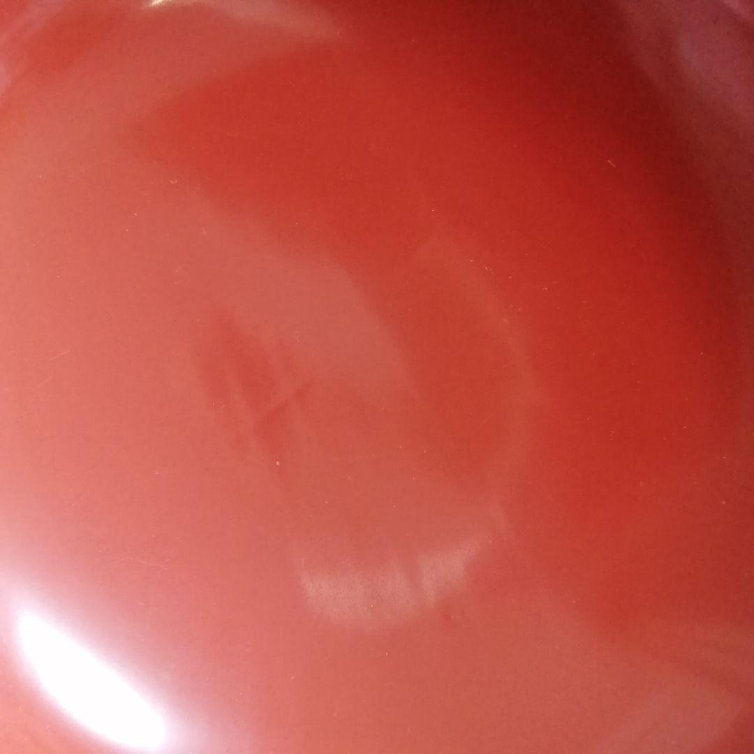 塗師　長遊斎　鶴漆絵　沈朱小吸物椀　拾客　　朱塗　鶴絵　木製　懐石　会席　茶道具