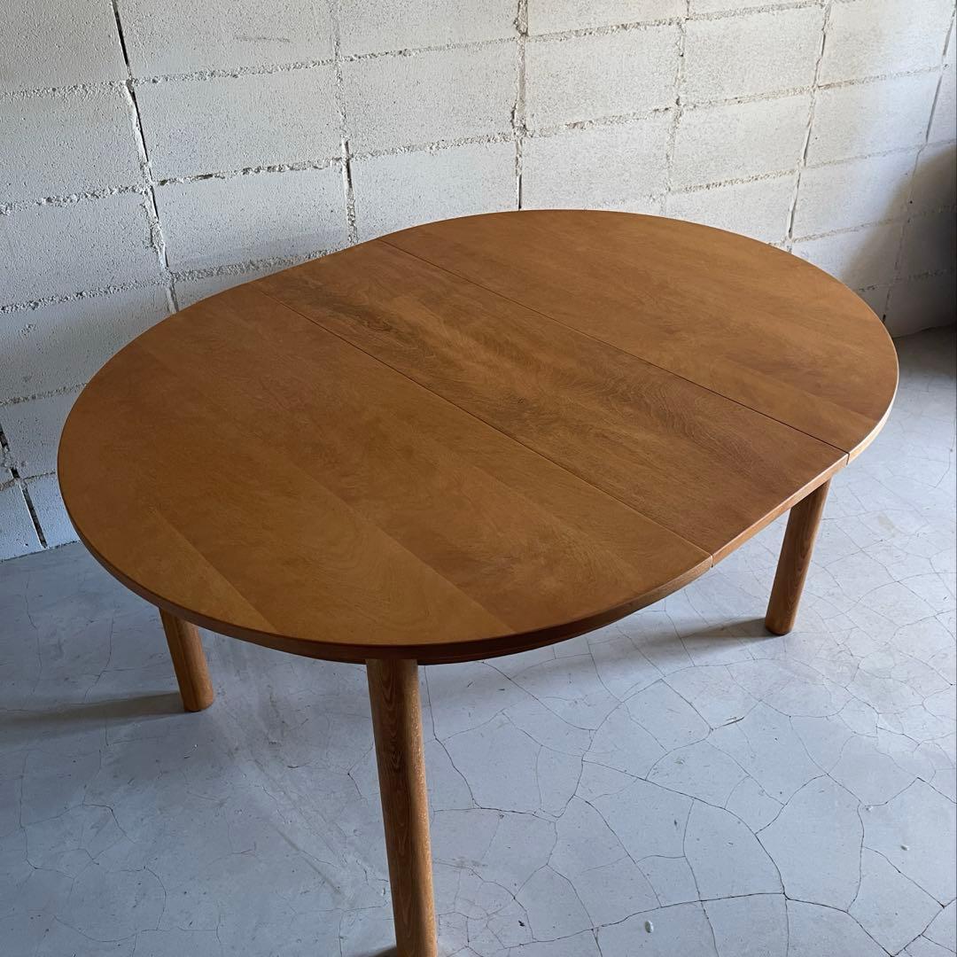 エクステンションテーブル　ラウンドテーブル　ヴィンテージ　ミッドセンチュリー