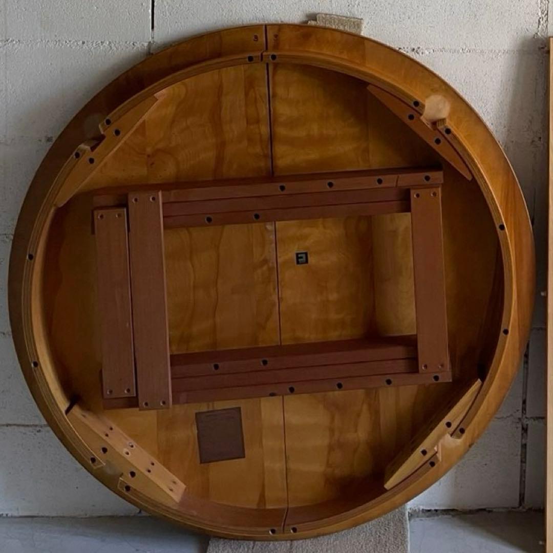 エクステンションテーブル　ラウンドテーブル　ヴィンテージ　ミッドセンチュリー