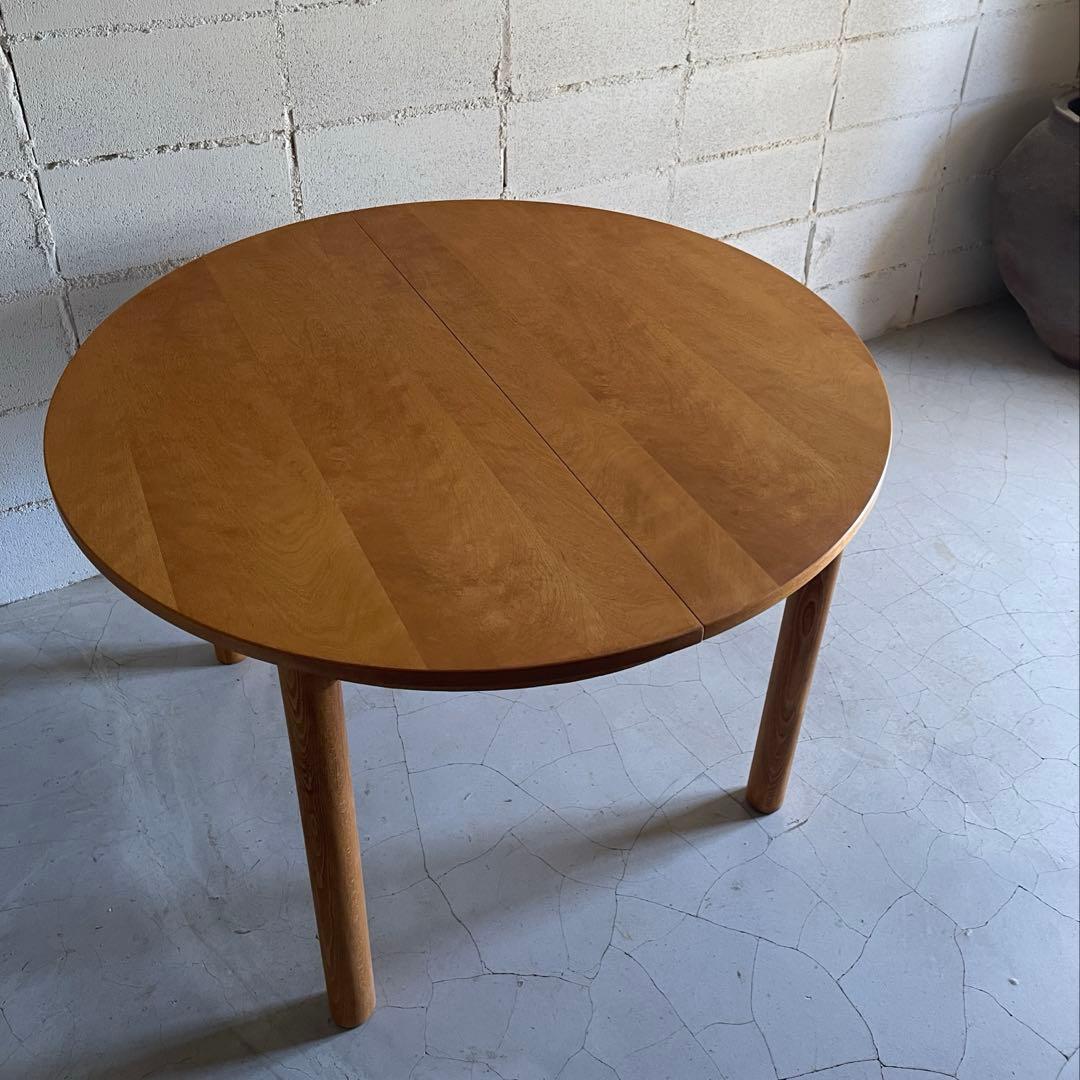 エクステンションテーブル　ラウンドテーブル　ヴィンテージ　ミッドセンチュリー