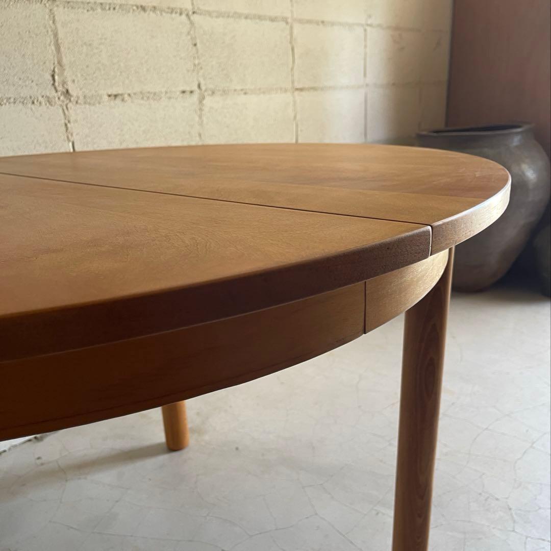 エクステンションテーブル　ラウンドテーブル　ヴィンテージ　ミッドセンチュリー