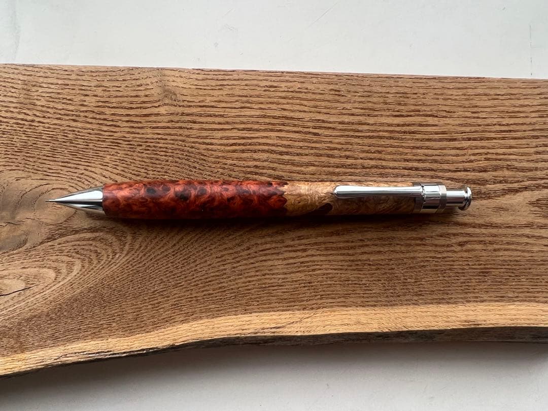 新品・未使用】工房楔の極上杢花梨紅白杢軸シャープペンシル - メルカリ