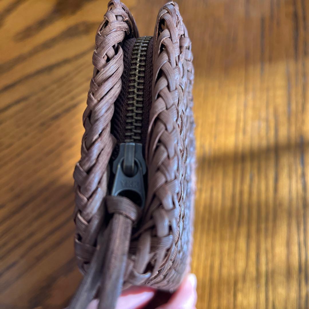 山葡萄 長財布　網代編み 財布 かご バッグ　ハンドメイド　国産