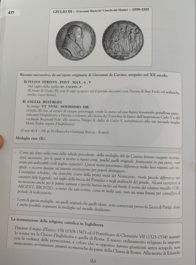 廉価出品❗️ユリウス3世 カトリック復帰 特大スラブ入りブロンズ