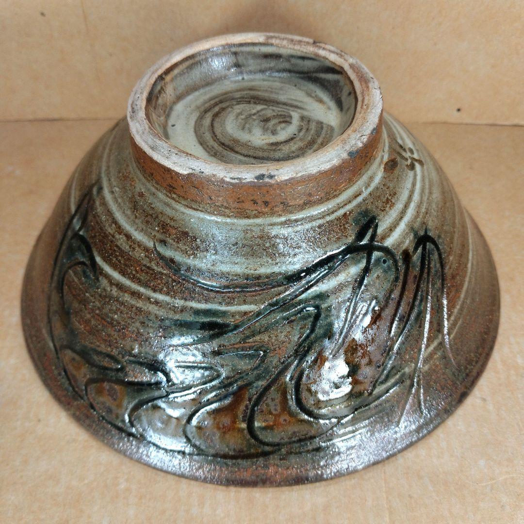 本物保証】金城次郎 海老魚紋マカイ 壷屋焼 共箱 栞 人間国宝 茶碗