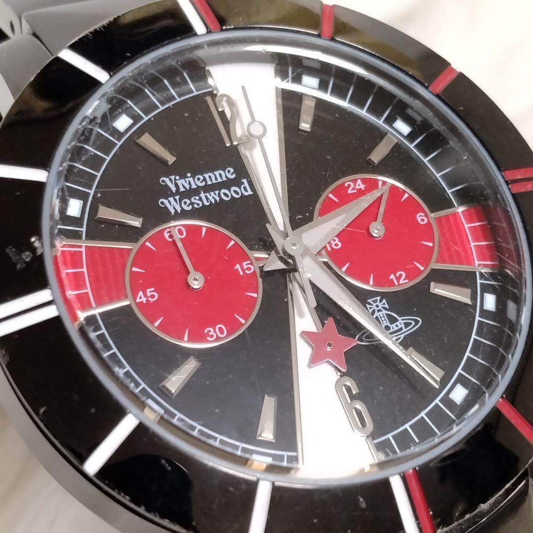 ✨レア✨ vivienne ヴィヴィアン 腕時計 クロノグラフ レッド ブラック