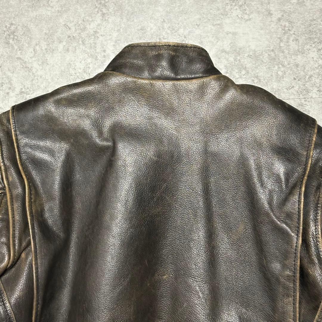 エイジング】シングルライダース M レザージャケット ブルゾン 【36】