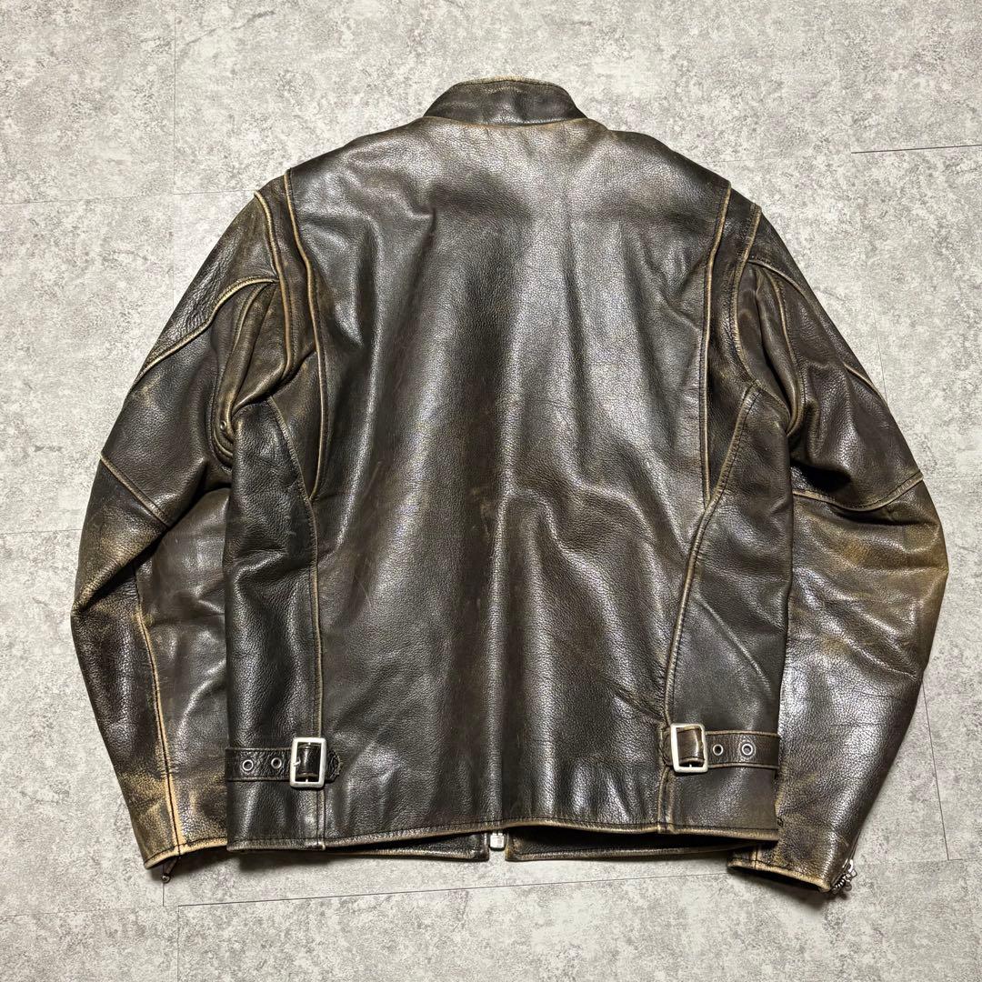 エイジング】シングルライダース M レザージャケット ブルゾン 【36】