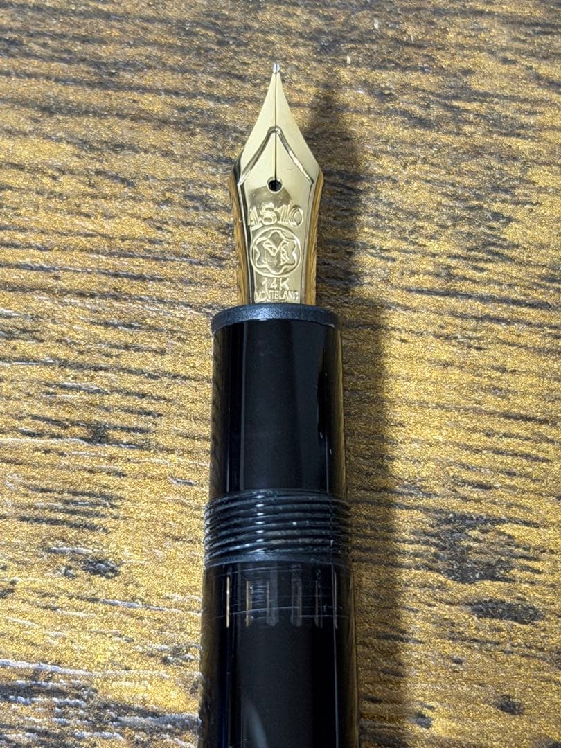 筆記確認&洗浄済　1980年代　全金　14K 146 モンブラン　万年筆　中細字
