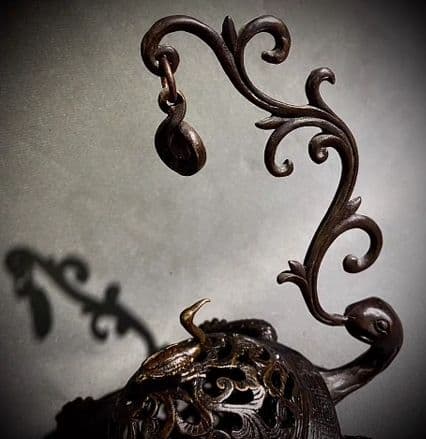 銅器 仏教 香炉 宣徳炉 古美術 コレクション品 銅製 工芸品 彫刻装飾品
