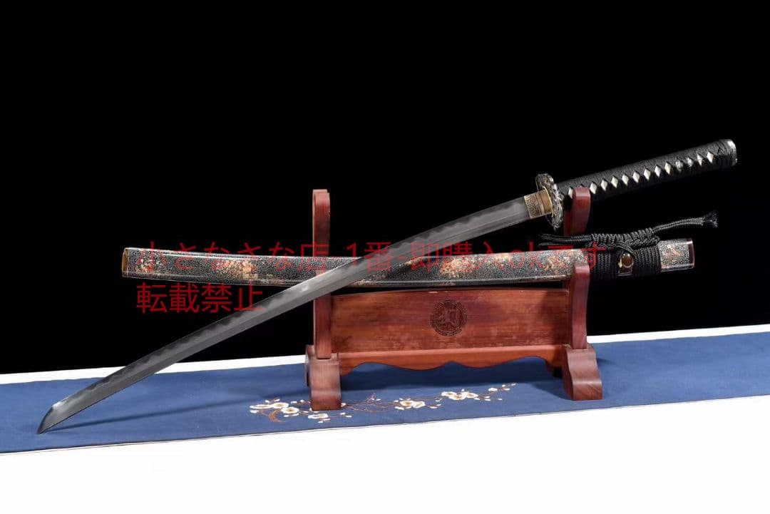 ウズ鋼焼刃武士刀『夜蒼魂』 古兵器 武具 刀装具 日本刀 模造刀 居合刀