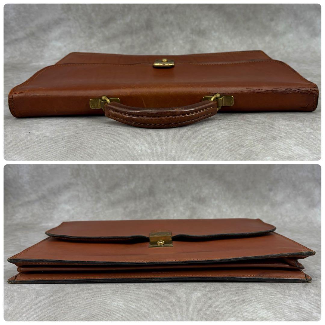 シュレスリンガー スリムブリーフケース ビジネスバッグ フルグレインレザー 本革