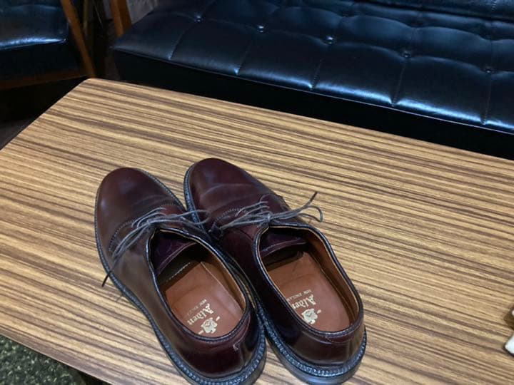 オールデン9907プレーントゥ7Dバーガンディ Alden 990モデル 7 1/2 D