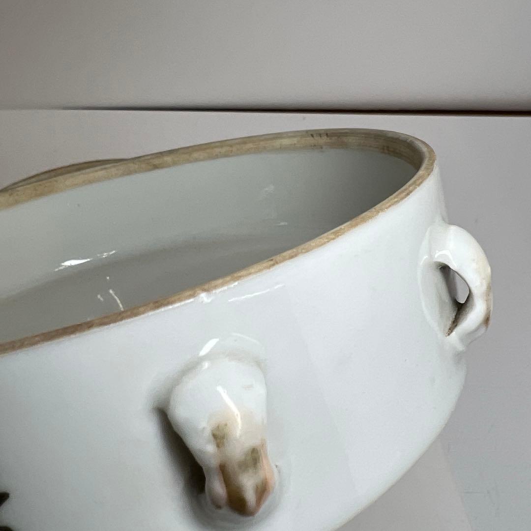 中国清時代 粉彩 四段重 高さ約18㎝ 木箱付 トコオ 東さ8-0126☆2F