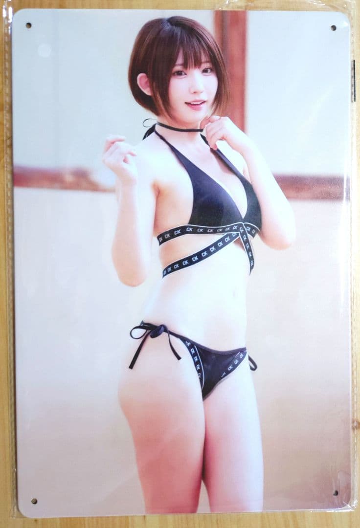 大野愛美ビキニスタイルアート ブリキ看板