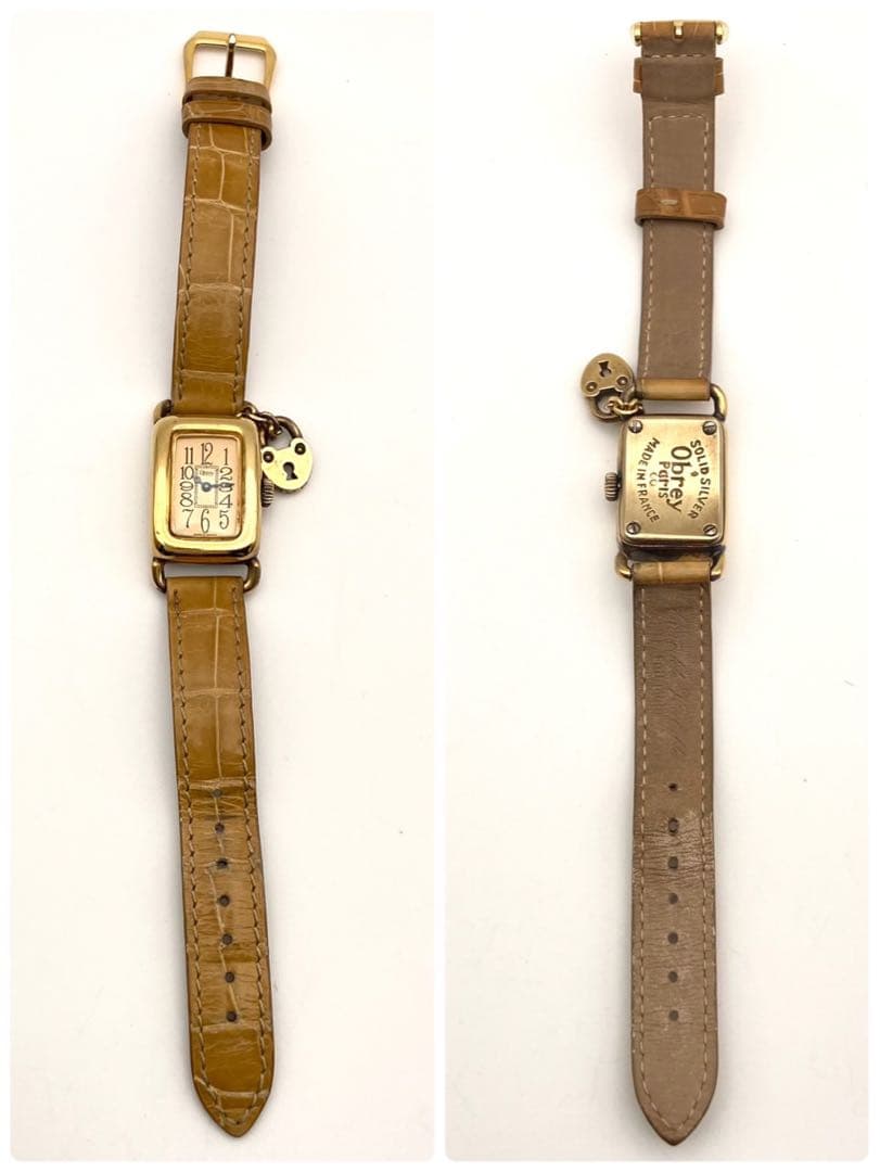 稼働】Obrey SOLID SILVER 腕時計 新品電池 ゴールド - メルカリ