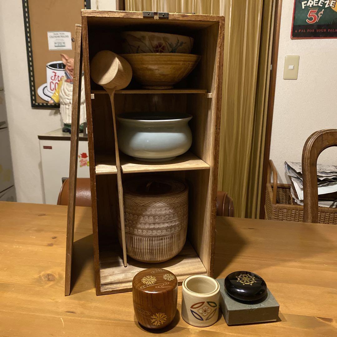 京焼き 茶道具セット 木製収納箱付き 2024