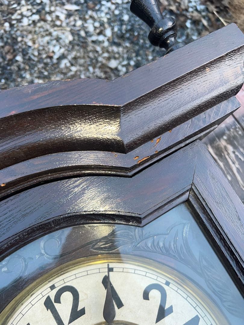 当時物 ゼンマイ式振り子時計 160cm大型 ゆらゆらガラス