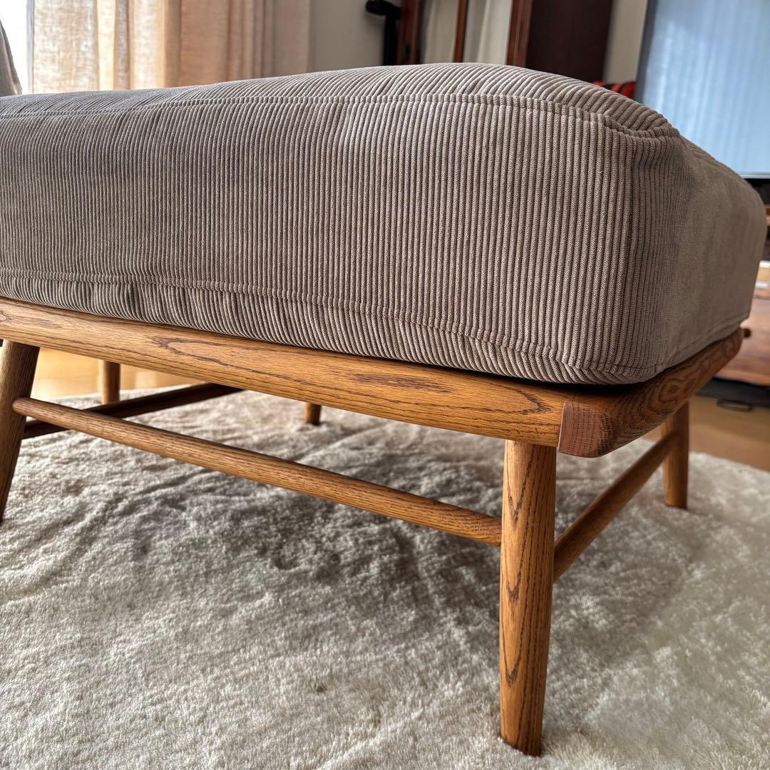 【美品】モモナチュラル オットマン グレー