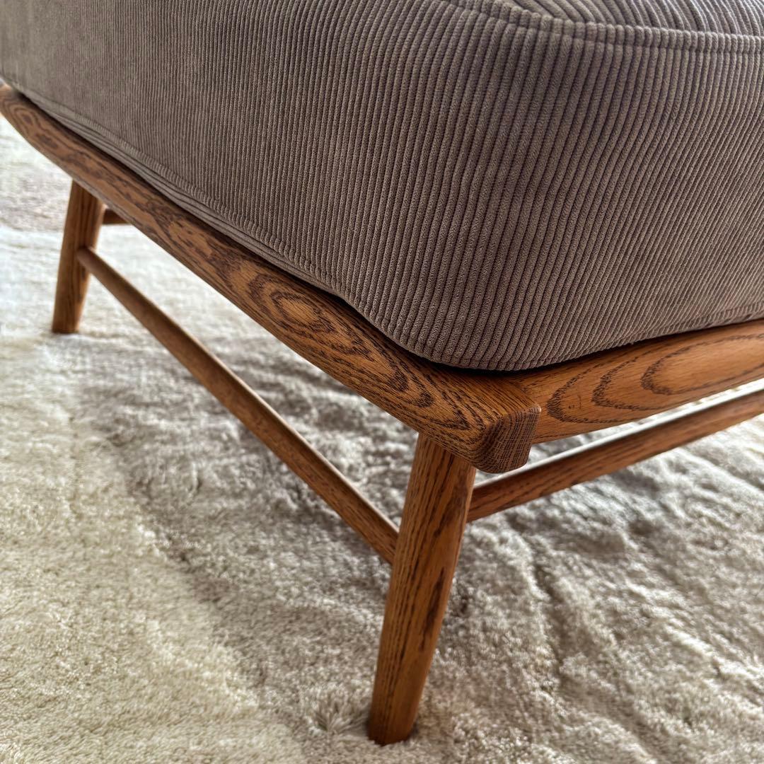 【美品】モモナチュラル オットマン グレー