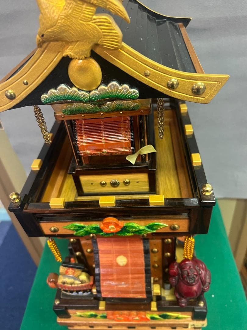 独法師】A-9 手製山鉾 笠鉾 社殿 拝殿神具神棚 手造レア