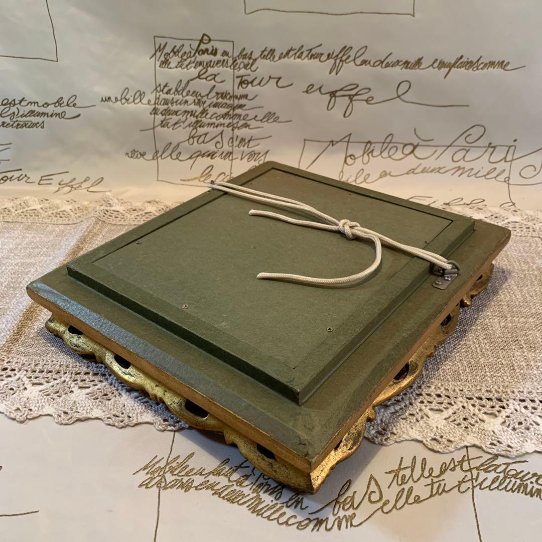 ドイツ製 破格！アンティーク聖母子の陶板額装品！色が綺麗でマリア様