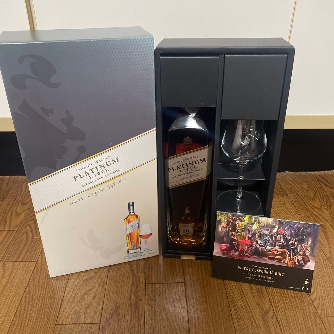 終売、未開栓ジョニーウォーカー プラチナムラベル 18年 700ml グラス付き ジョニーウォーカー プラチナムラベル 18年 正規品 700ml 【終売