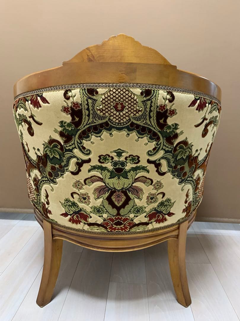 イタリア製 ヴィンテージ ソファ 金華山 猫脚 ロココ調 輸入家具 チェア