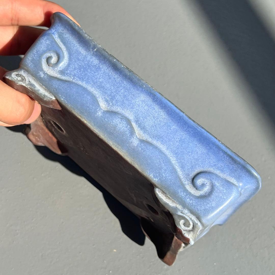 624.均釉雲足長方鉢 盆栽鉢 植木鉢 文革鉢 15*10.5*5cm 624.均釉雲足長方鉢 盆栽鉢 植木鉢 文革鉢 15*10.5