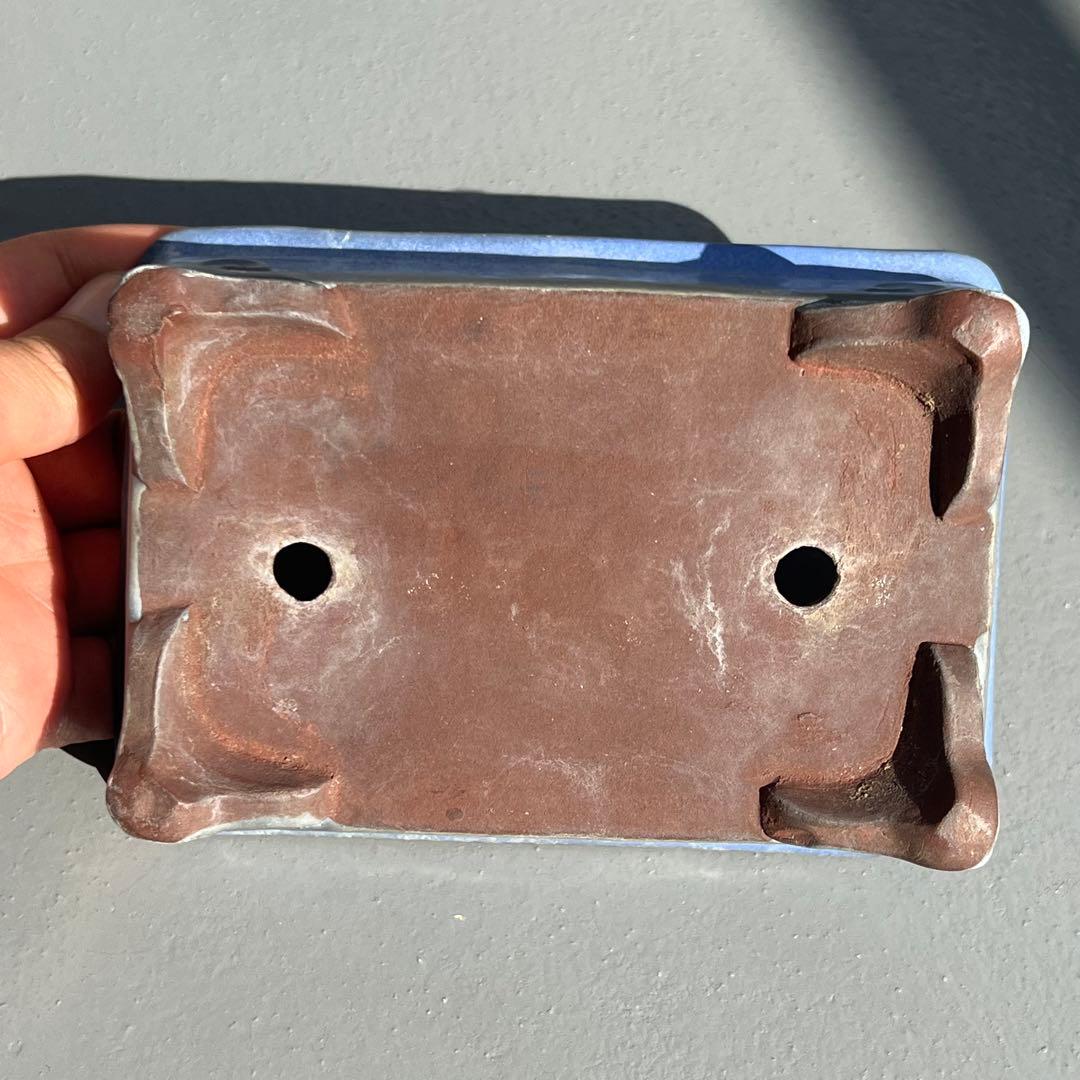 624.均釉雲足長方鉢 盆栽鉢 植木鉢 文革鉢 15*10.5