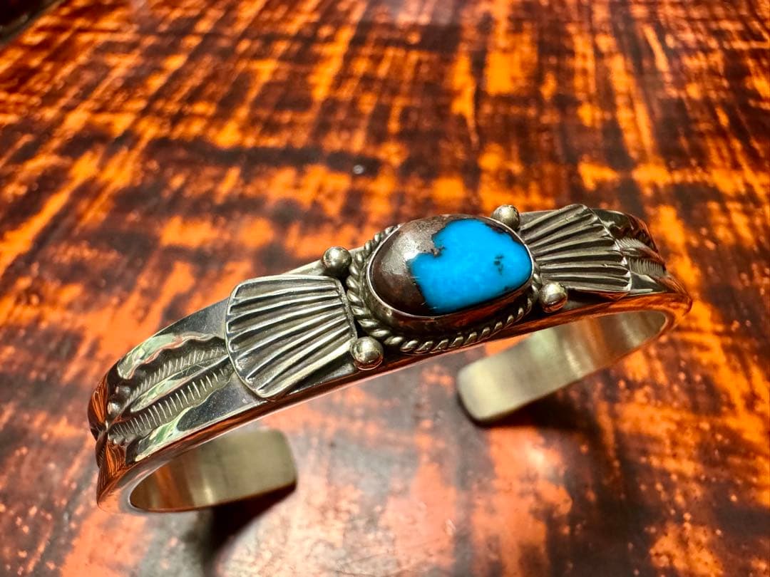 最終 美品 故人 ドノバンキャドマン バングル ビズビーターコイズ ヘビーゲージ