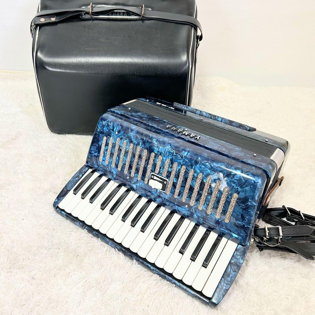 YAMAHA T-32B テナーアコーディオン ヤマハ レトロブルー 32鍵