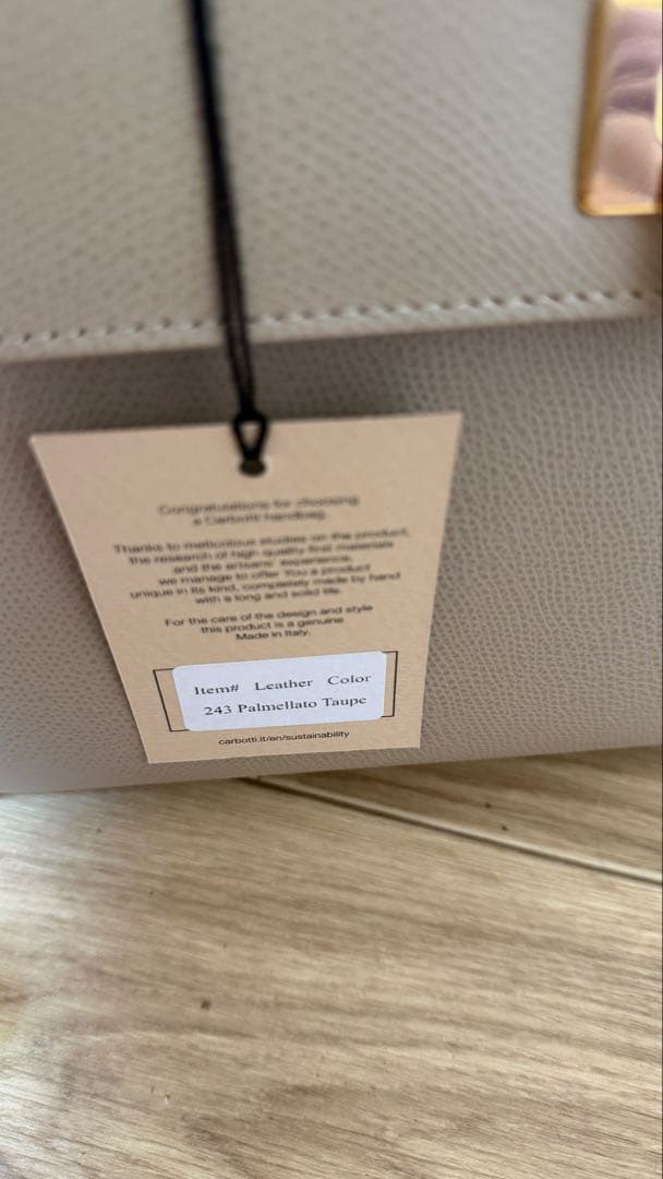 CARBOTTI ハンドバッグ　TAUPE