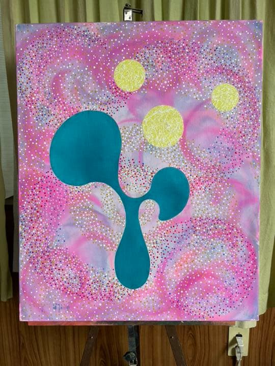 油絵 現代アート M M 作者 あんどうまさひろ 油彩画