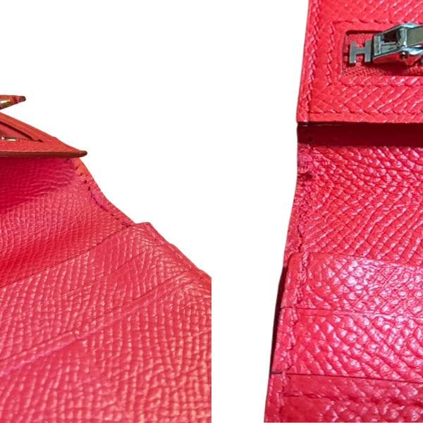 HERMES エルメス べアンスフレ ヴォーエプソン 長財布 ピンク　0052